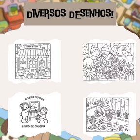 Kit Livro de Colorir Bobbie Goods com várias ilustrações para colorir e se divertir