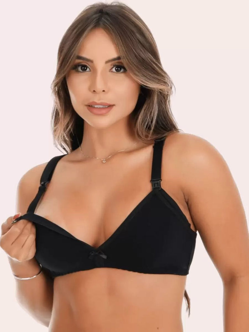 Kit MamaComfort: Compre 2 Leve 3 Sutiãs Amamentação em Algodão Reforçados.