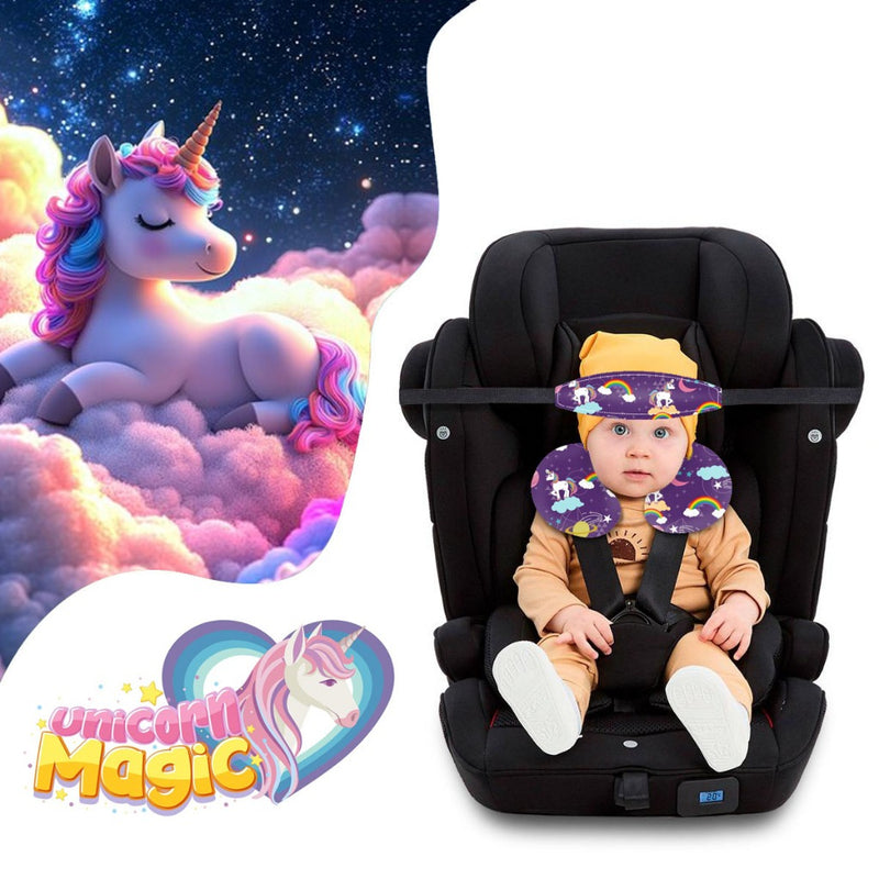 Kit Conforto para Bebê: Almofada de Pescoço + Faixa de Apoio para Cabeça