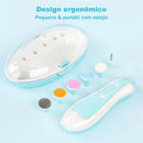 Lixa de Unhas Elétrica para Bebê com design ergonômico, portátil e estojo incluído