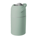 Lixeira Antiodor em verde claro com design moderno e tampa de fechamento eficiente para eliminação de odores.