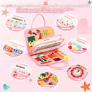 Maleta Sensorial Montessori com 89 peças educativas para desenvolvimento de habilidades essenciais em crianças