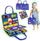 Maleta Sensorial Montessori colorida com atividades interativas para crianças em idade pré-escolar