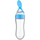 Mamadeira Baby Bottle Meu Cheirinho Bom com tampa azul e medida transparente para bebê