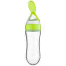 Mamadeira Baby Bottle Meu Cheirinho Bom com tampa em verde e medidor de volume transparente