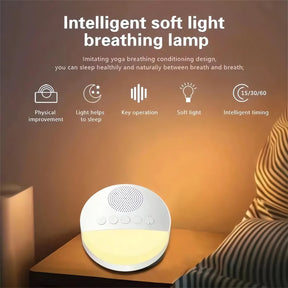 Máquina de Som Branco com luz suave inteligente para melhorar o sono e a respiração durante a meditação