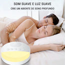 Máquina de Som Branco com luz suave, ideal para criar um ambiente relaxante ao dormir