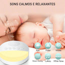 Máquina de Som Branco para bebês com sons relaxantes como chuva e ondas, ideal para tranquilizar e acalmar