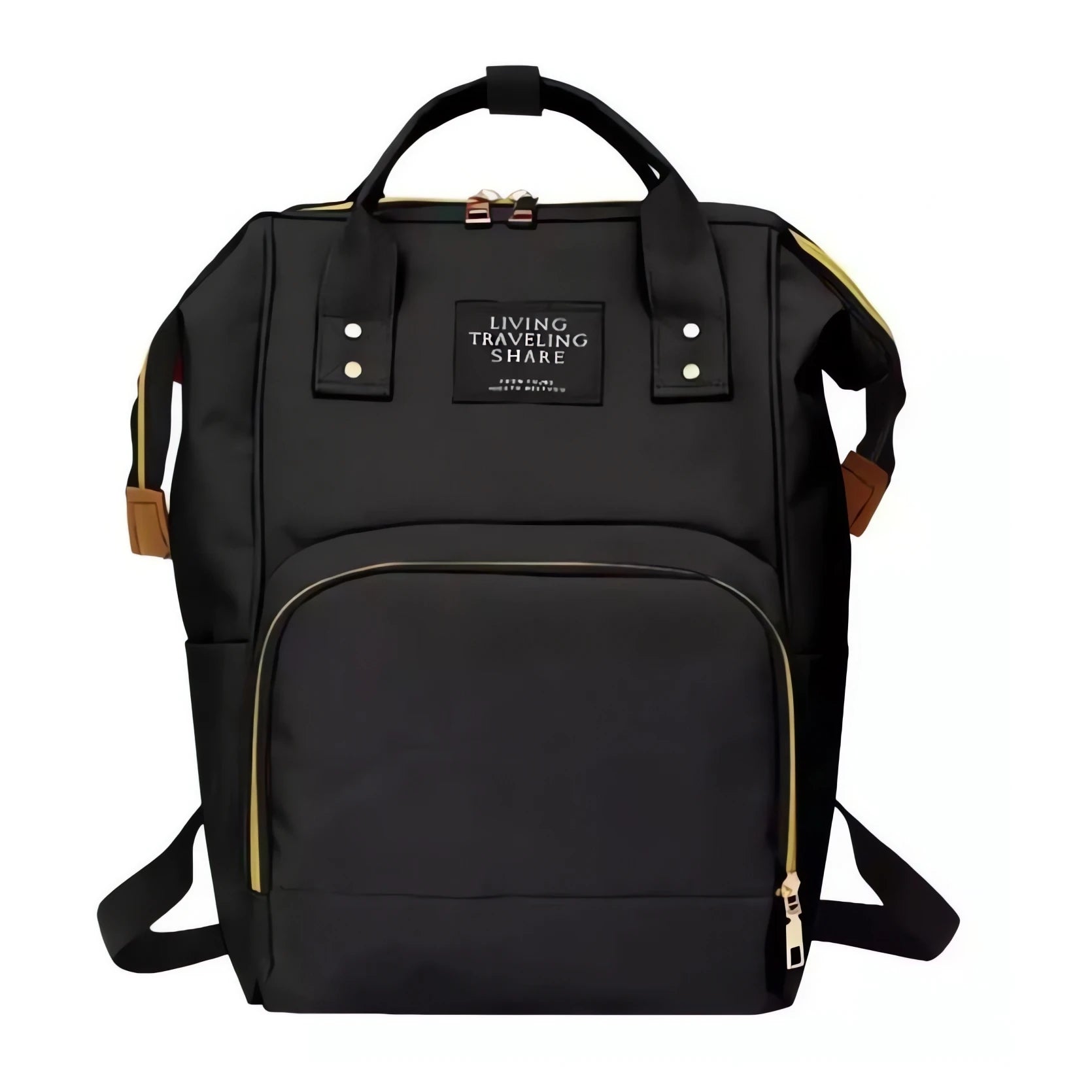Mochila Maternidade Multifuncional em preto com design moderno e espaço amplo para fraldas e acessórios