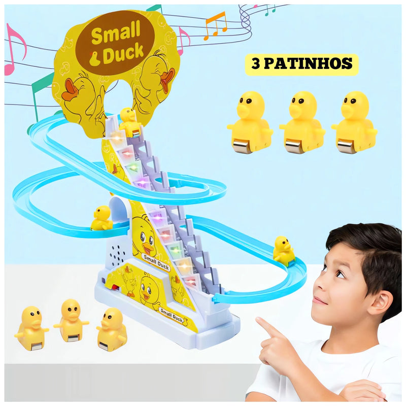 Pista Mágica Patinho Escorregador Musical com Luzes e Música