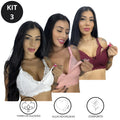 Kit Sutiã Reforçado: Compre 2, Leve 3 em Renda com Regulagem