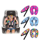 Kit Almofada de Pescoço colorido para crianças, com apoio de cabeça divertido e confortável para viagens de carro