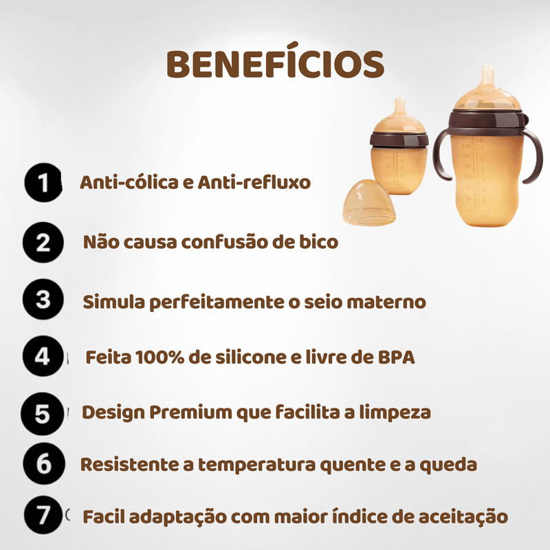 Mamadeira Tetadeira DeluxeBaby®- Imita Seio Materno