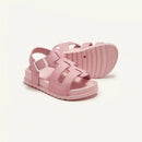 Sandália Infantil Feminina Rosa Chiclete com Fivela