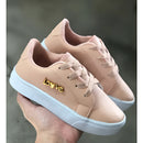 Sapatênis Infantil Casual Loove em tom rosa com fechamento em cadarço para conforto diário