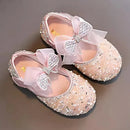 Sapatilha Infantil com Lantejoulas e Laço