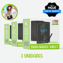 Kit com 3 unidades do Tablet Lousa Mágica Smartkids verde para desenho e escrita