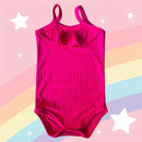 Body SweetBaby Alcinha rosa com babado frontal em tecido canelado para bebê