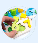Tabuleiro Educacional colorido com peças de números e formas para aprendizado infantil divertido