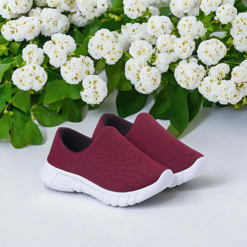 Tênis Infantil Casual Semi-Ortopédico na cor vinho com design leve e confortável para crianças