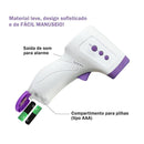 Termômetro de Testa Infravermelho leve com design sofisticado e fácil manuseio, ideal para monitoramento de temperatura