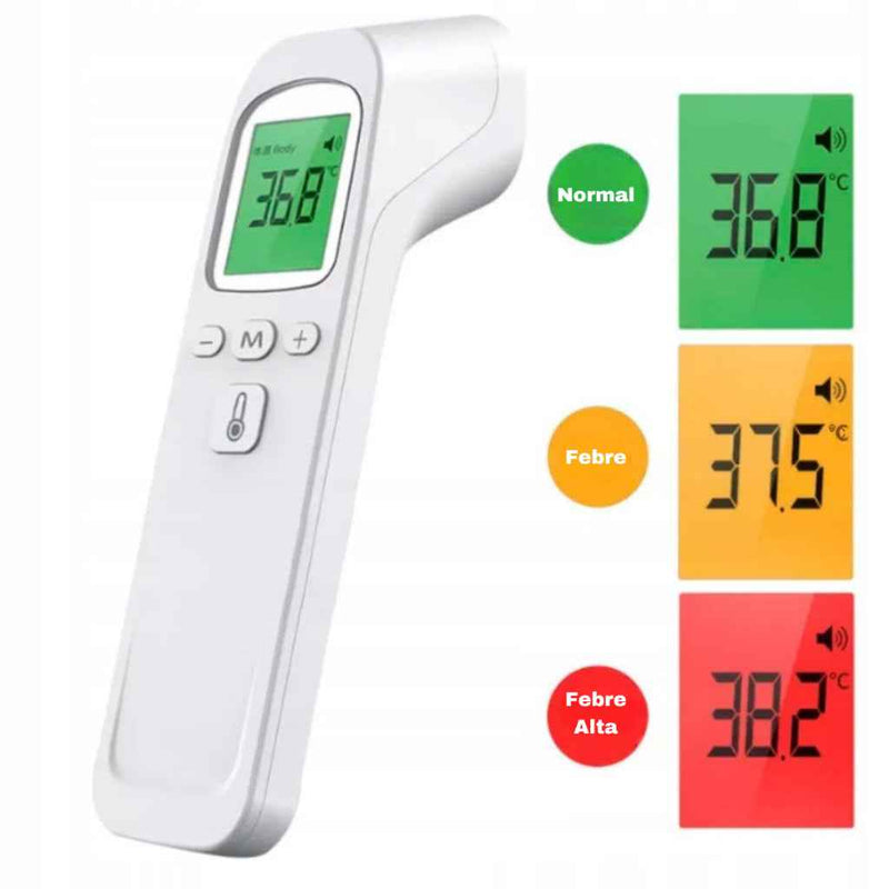 Termômetro Infravermelho digital com tela para medir temperatura corporal com indicador de febre