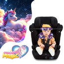Kit Almofada de Pescoço para bebê com estampa de unicórnio em assento de carro seguro